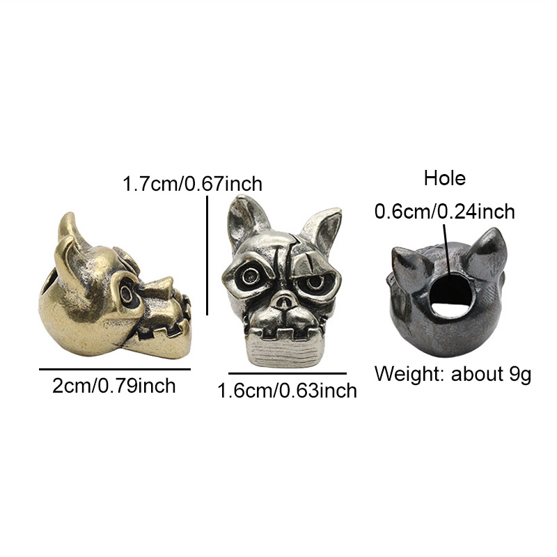 Bulldog Head Brass Knife Bead  - Edc Everyday Carry Knives 评论和价格
