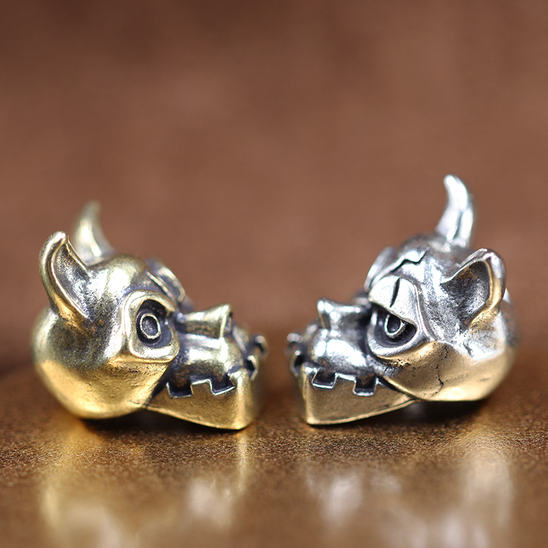 Bulldog Head Brass Knife Bead  - Edc Everyday Carry Knives 评论和价格